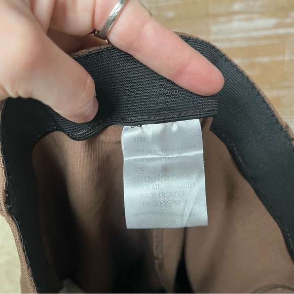 Tuff Rider Front Zip Knee Patch Breeches Brown Equestrian Riding Womens 36 - Picture 4 of 5